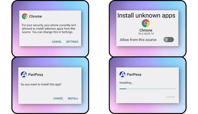 paripesa android app installation