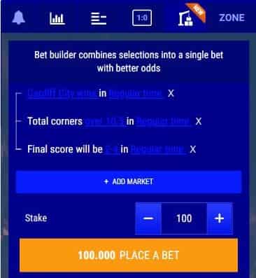 paripesa betbuilder interface